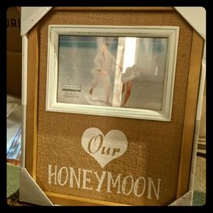 Wedding honeymoon  picture frame sign